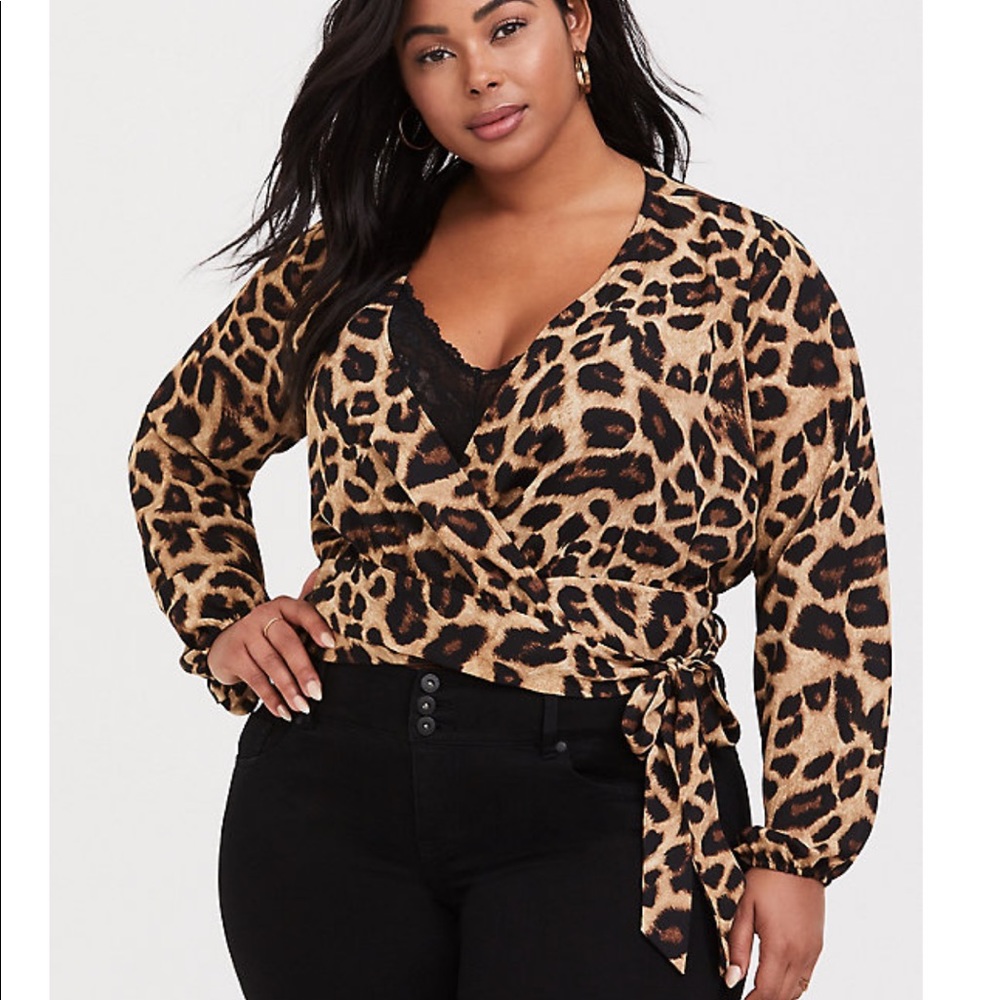 Leopard chiffon blouse